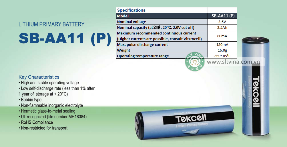 Pin Tekcell nuôi nguồn – Tekcell Lithium Primary Battery